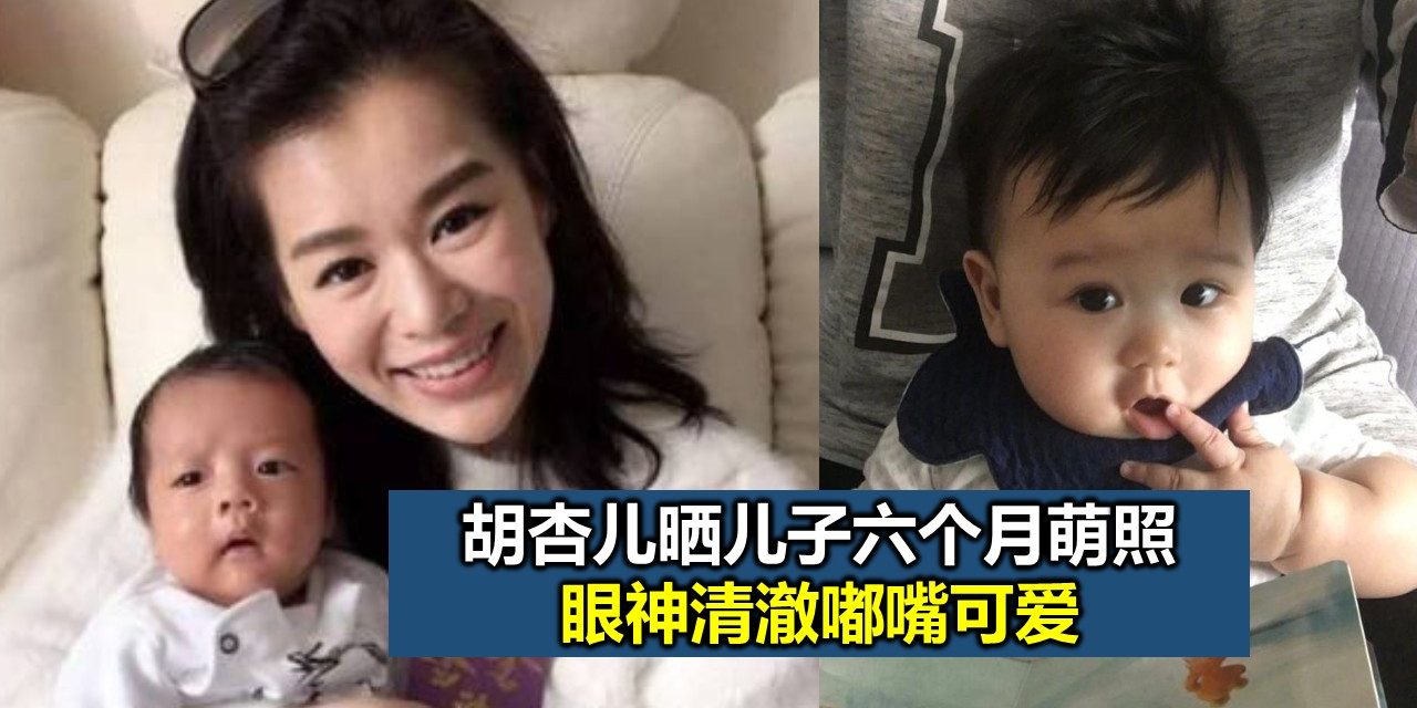 胡杏儿晒儿子六个月萌照 眼神清澈嘟嘴可爱