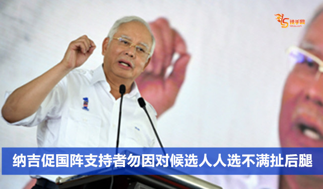 纳吉促国阵支持者勿因对候选人人选不满扯后腿