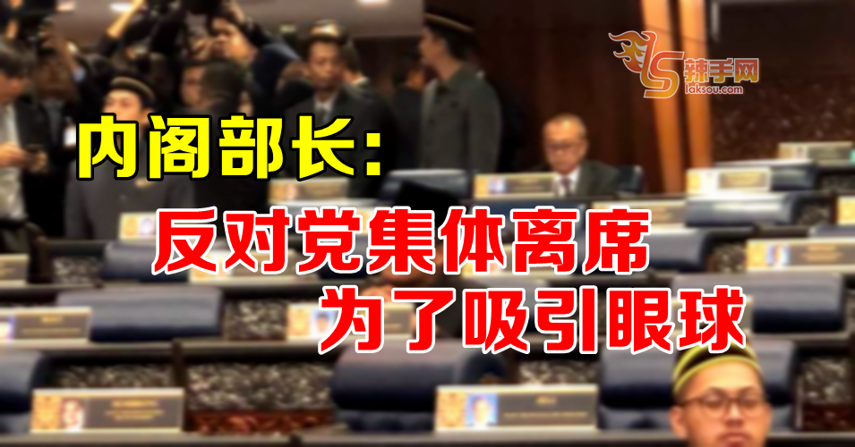 内阁部长：反对党集体离席  为了吸引眼球