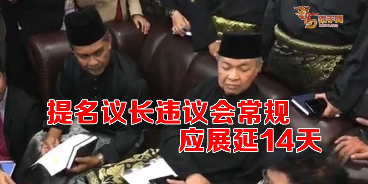 阿末扎希：提名议长违议会常规 应展延14天