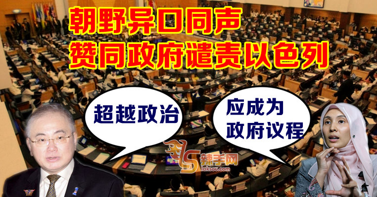 朝野统一口径：政府应该谴责以色列