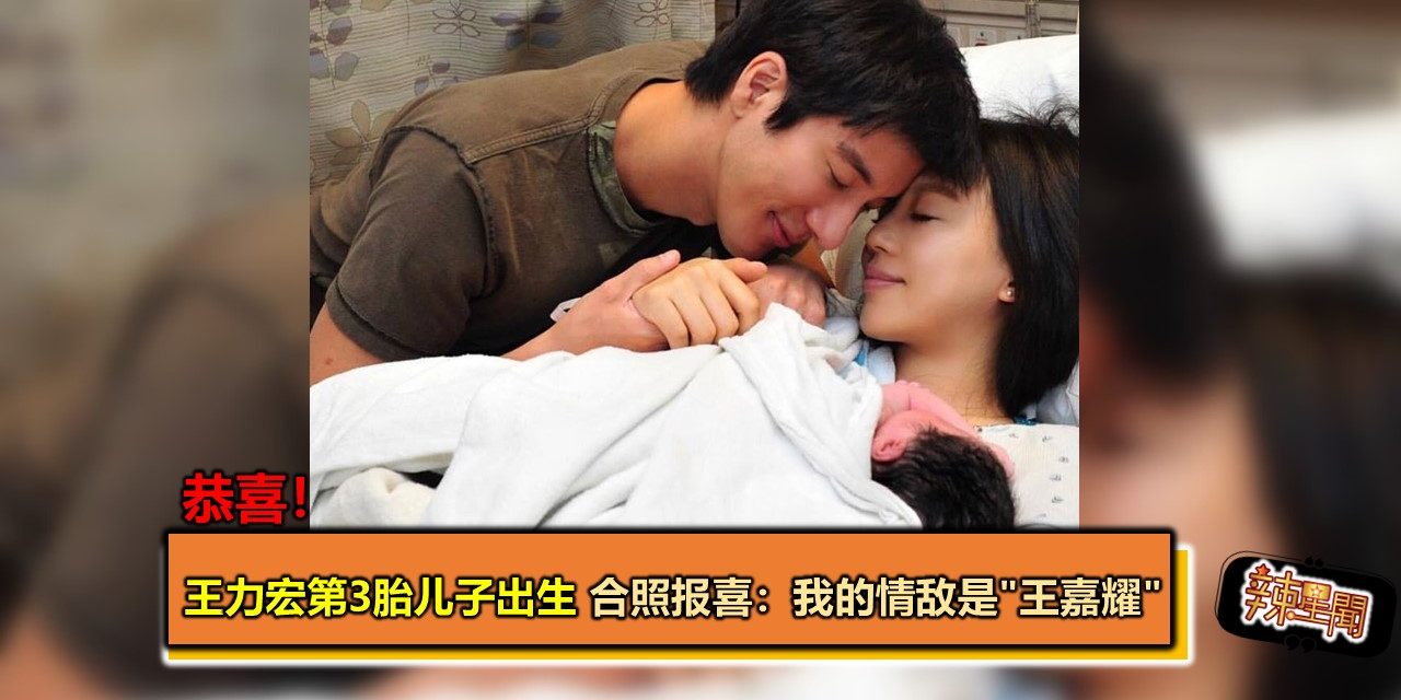 恭喜！王力宏第3胎儿子出生　合照报喜：我的情敌是”王嘉耀”