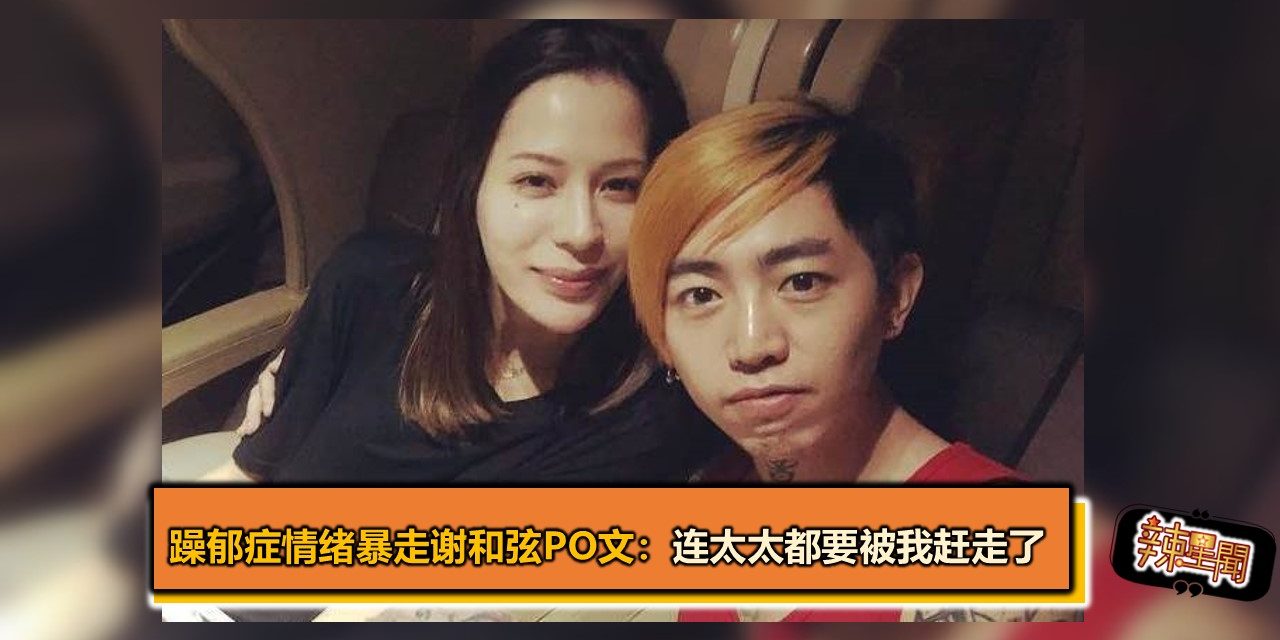 躁郁症情绪暴走 谢和弦PO文：连太太都要被我赶走了