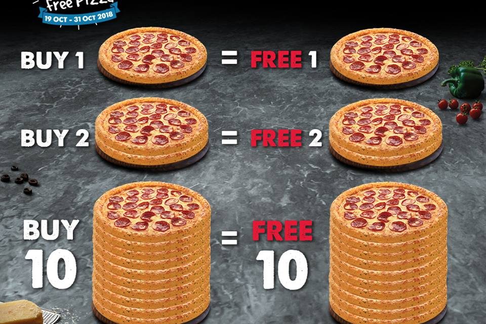 Domino’s Pizza推出买一送一促销