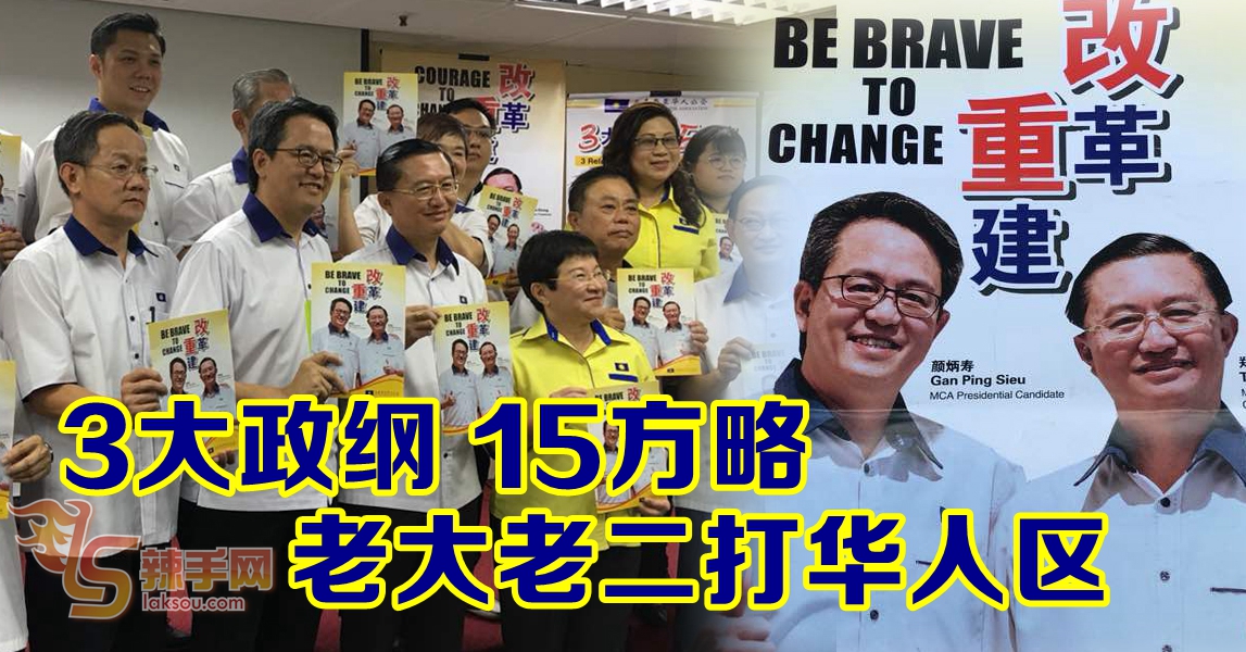 颜郑提“3大政纲15方略”，马华老大老二打华人选区