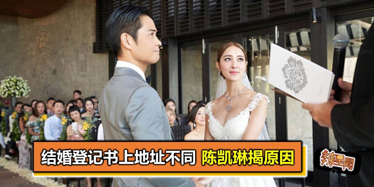 结婚登记书上地址不同 陈凯琳揭原因