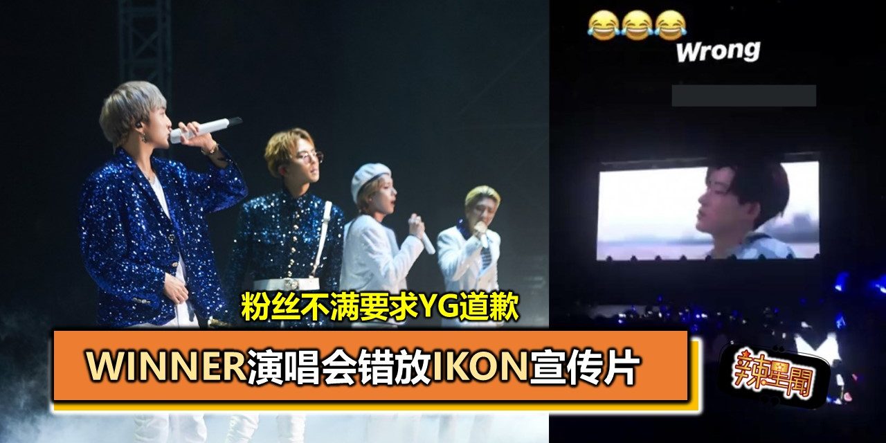 Winner演唱会错放iKON宣传片 粉丝不满要求YG道歉
