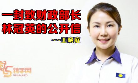 一封致财政部长林冠英的公开信