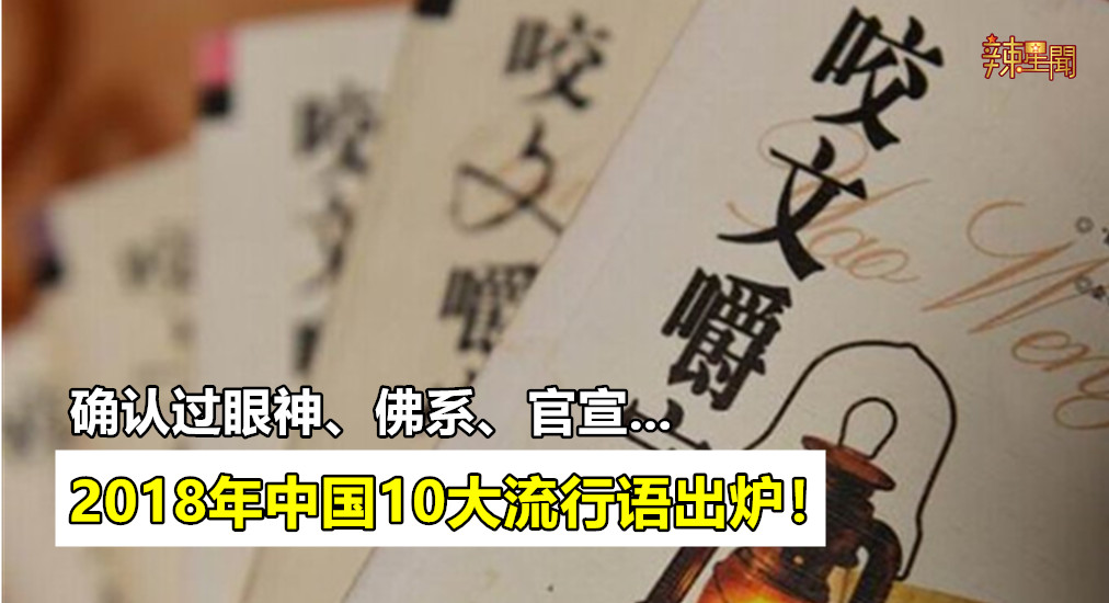 2018年中国10大流行语出炉！