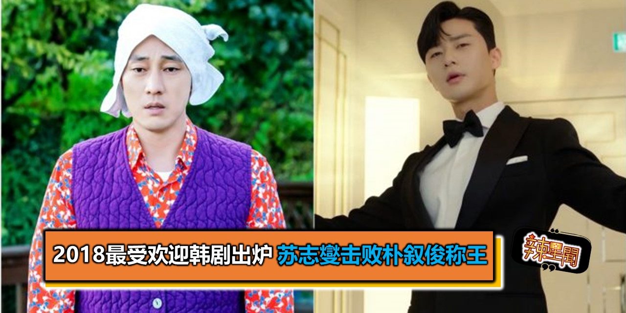 2018最受欢迎韩剧出炉　苏志燮击败朴叙俊称王