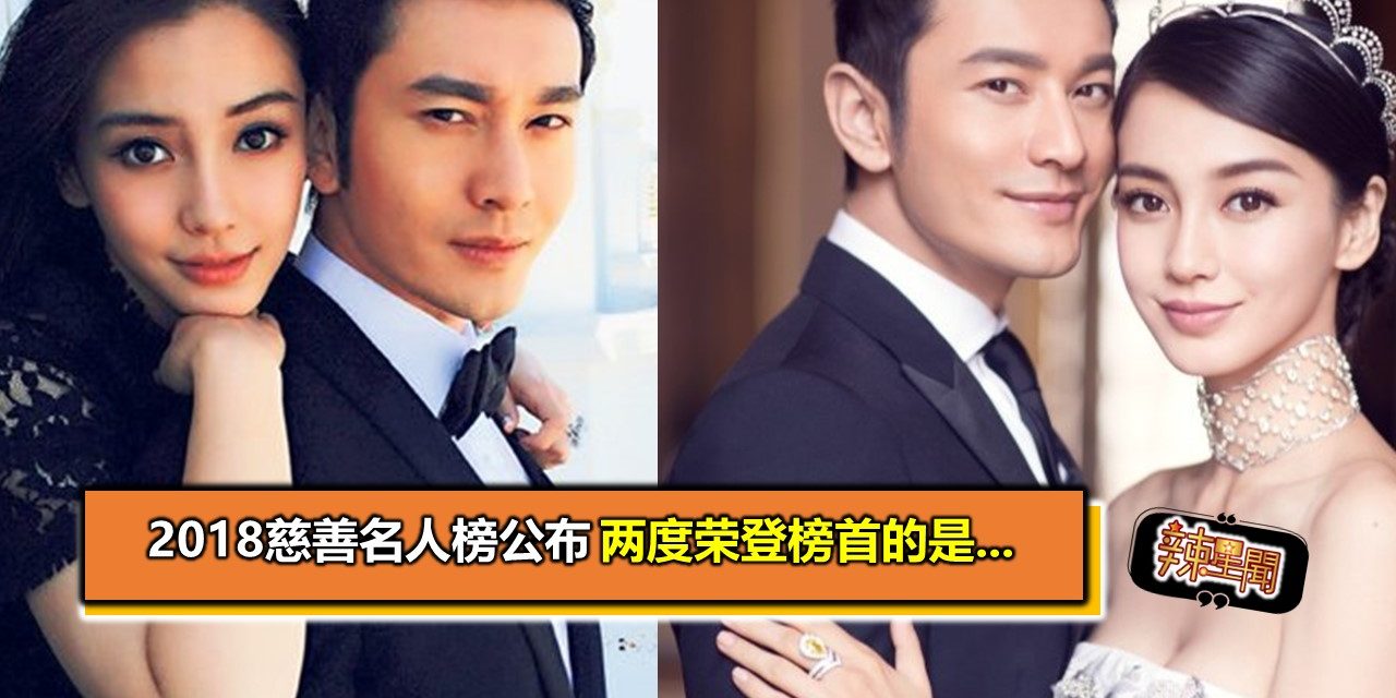 2018慈善名人榜公布　两度荣登榜首的是…