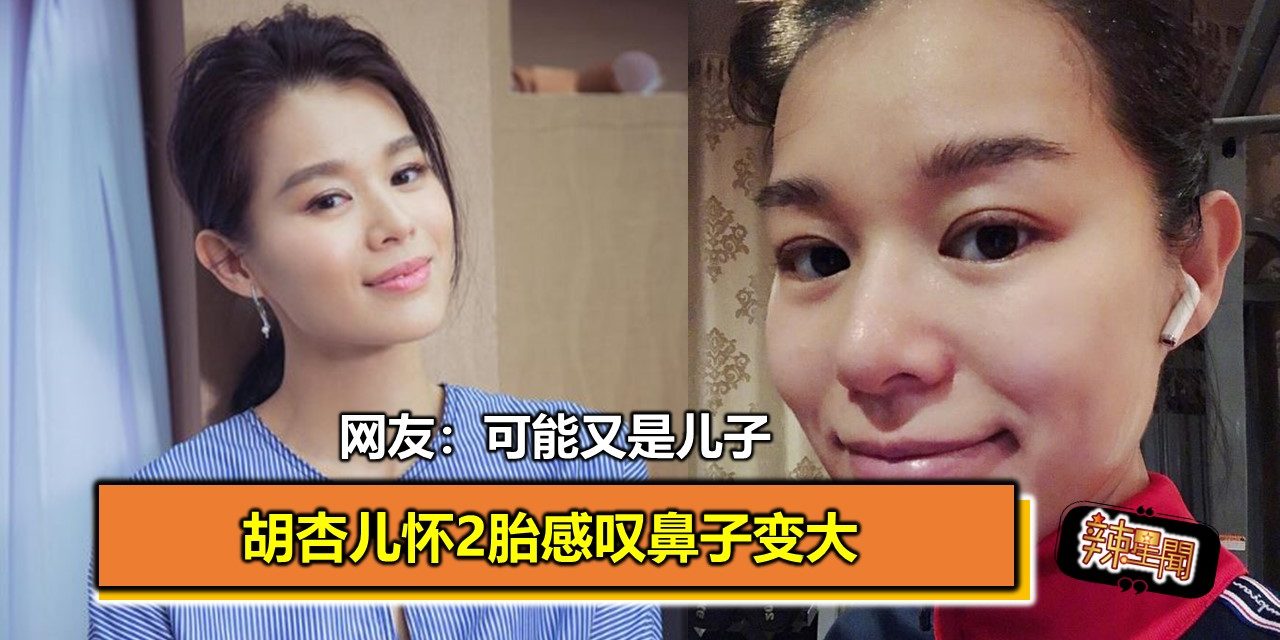胡杏儿怀2胎感叹鼻子变大 网友：可能又是儿子