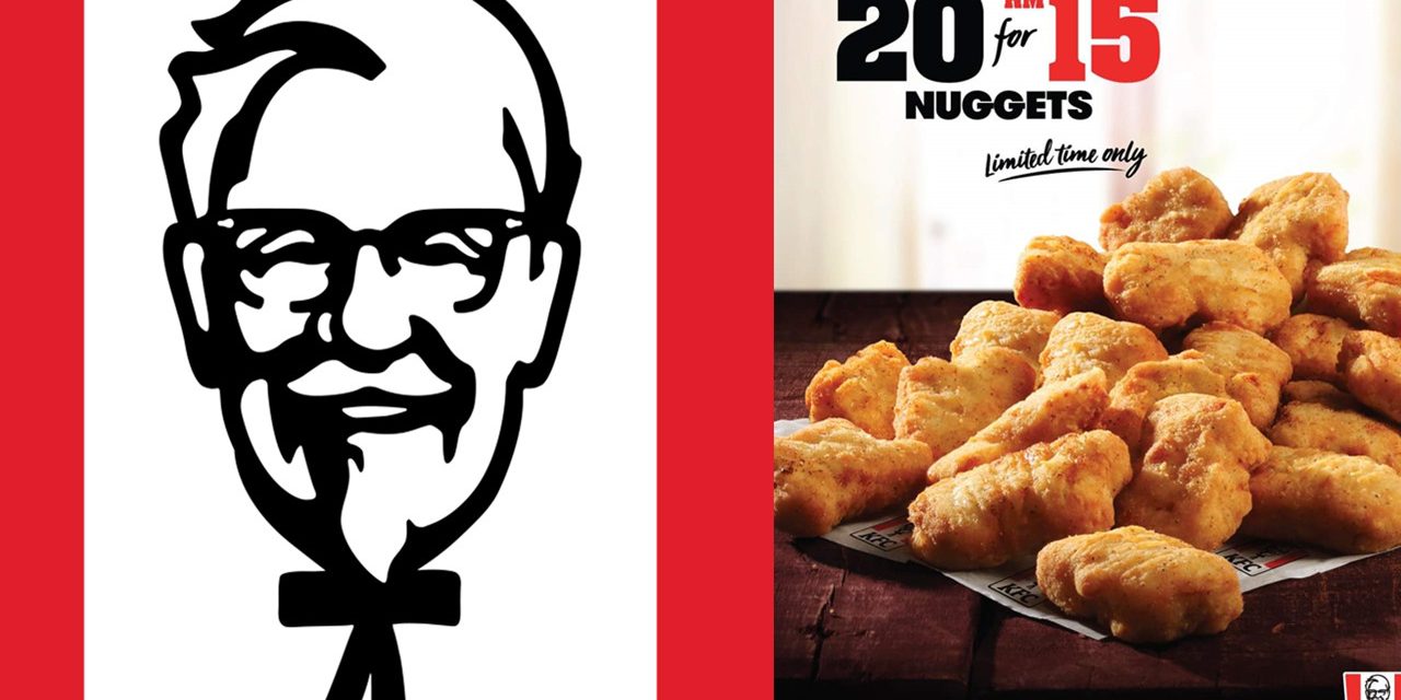 肯德基Nuggets现只需RM15即可购得20块！