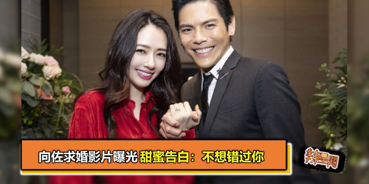 向佐求婚影片曝光　甜蜜告白：不想错过你