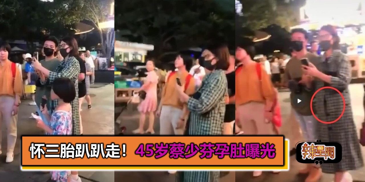 怀三胎趴趴走！ 45岁蔡少芬孕肚曝光