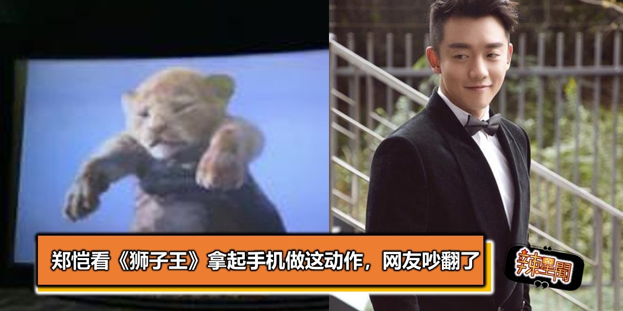 郑恺看《狮子王》拿起手机做这动作，网友吵翻了
