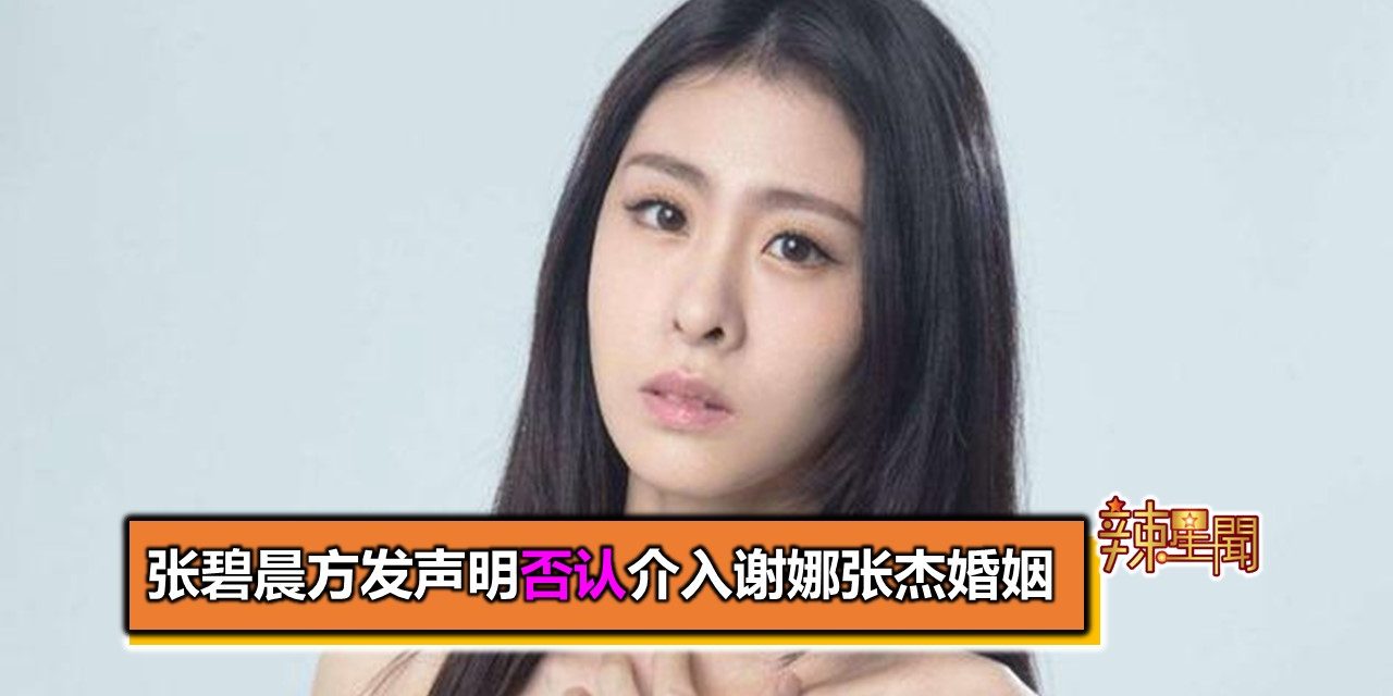 张碧晨方发声明否认介入谢娜张杰婚姻
