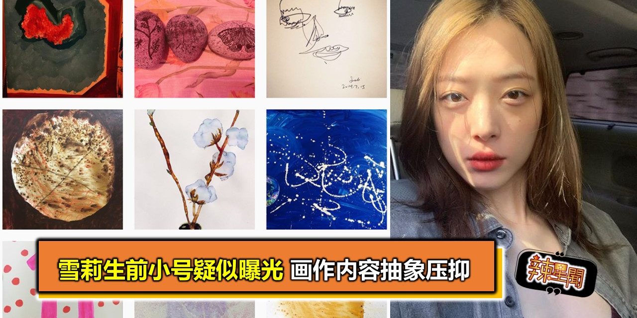 雪莉生前小号疑似曝光 画作内容抽象压抑