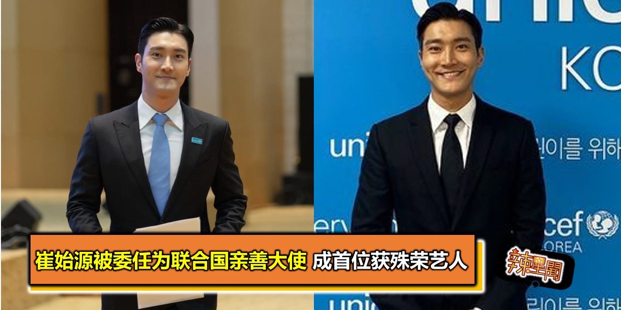 崔始源被委任为联合国亲善大使 成首位获殊荣艺人