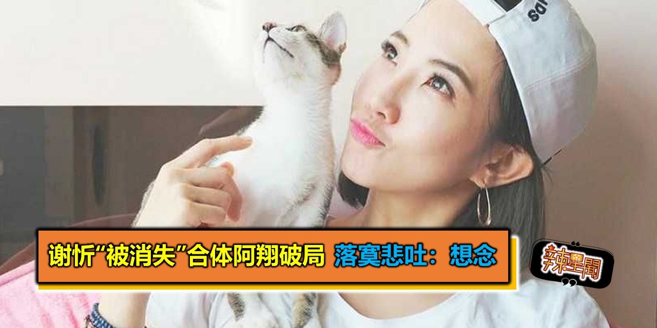 谢忻“被消失”合体阿翔破局 落寞悲吐：想念