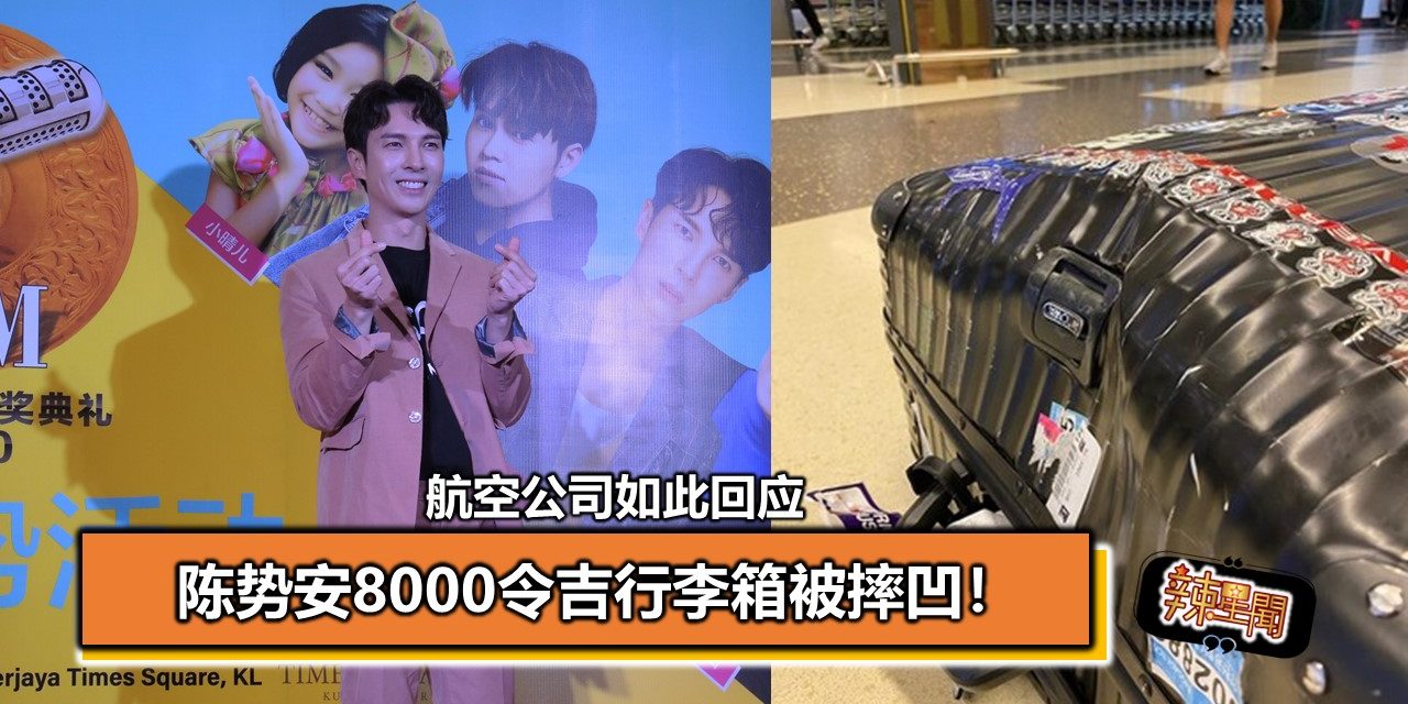 陈势安8000令吉行李箱被摔凹！航空公司如此回应