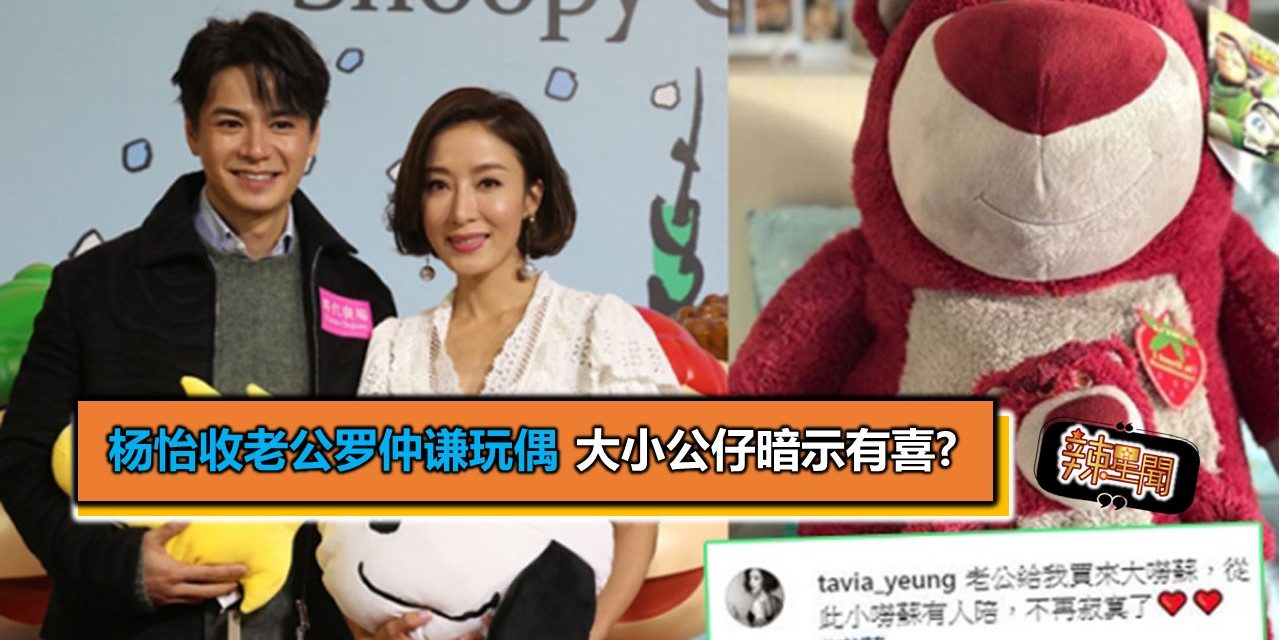 杨怡收老公罗仲谦玩偶 大小公仔暗示有喜?