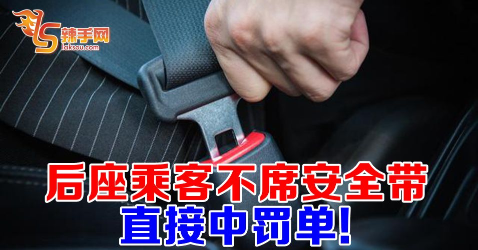 后座乘客不席安全带  直接中罚单!