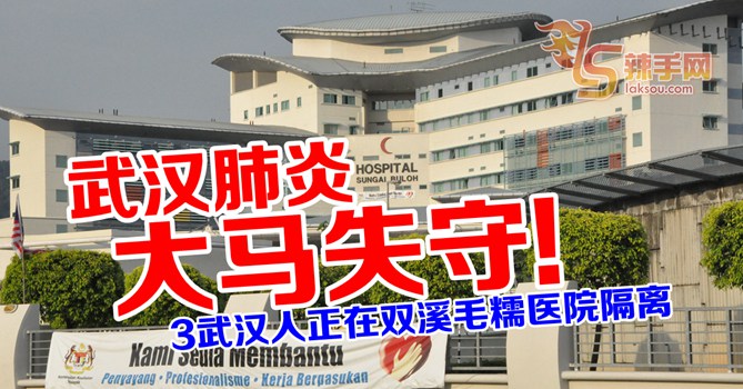 【武汉肺炎】大马失守！3名新山入境中国人证实患武汉肺炎