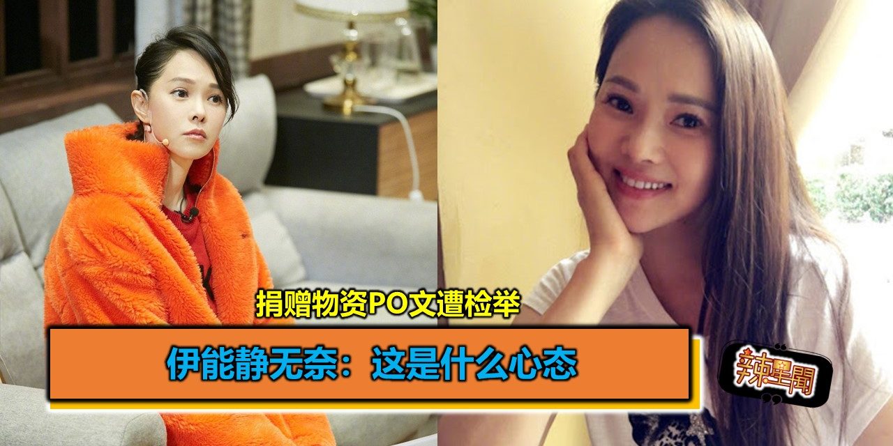 捐赠物资PO文遭检举　伊能静无奈：这是什么心态