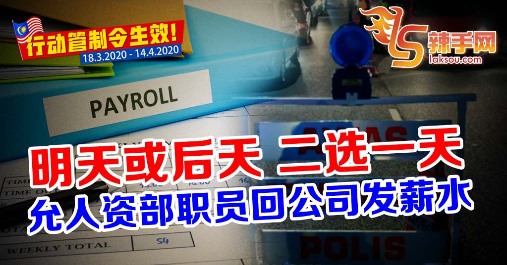 【行动管制令】HR职员可回公司发薪水！