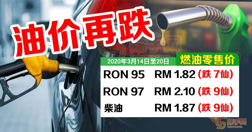 新一周燃油价格再跌！