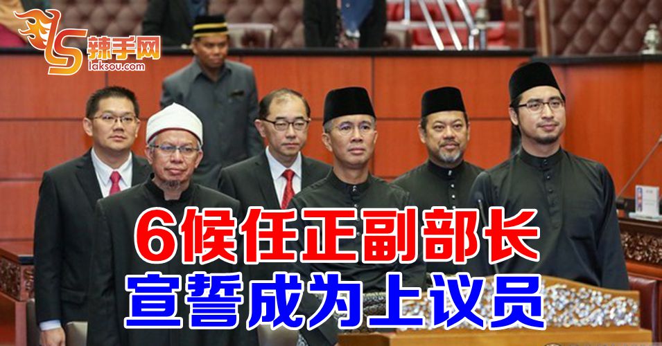 6候任正副部长 今日宣誓为上议员