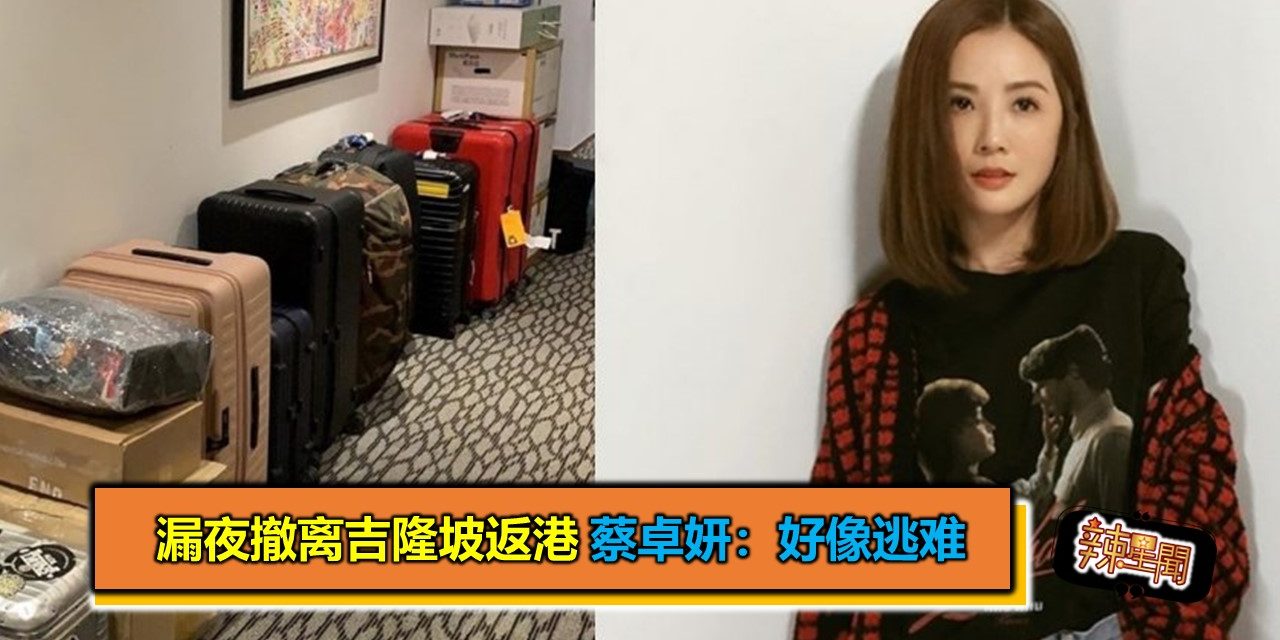 漏夜撤离吉隆坡返港 蔡卓妍：好像逃难