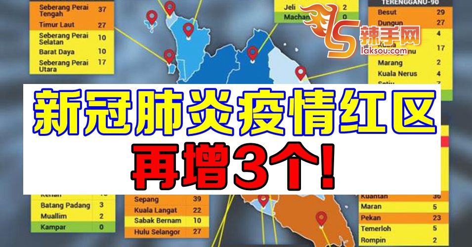 【新冠肺炎】疫情红区再增加3个！