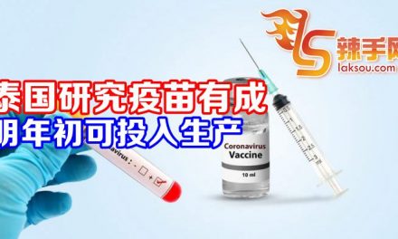 泰疫苗明年初可投入生产