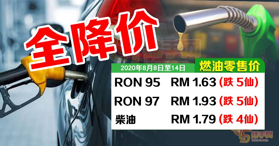 新一周燃油价格降！