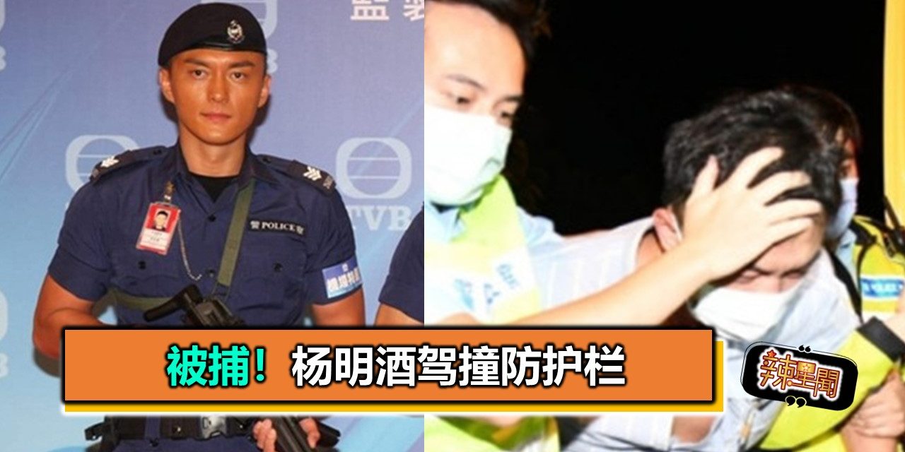 被捕！杨明酒驾撞防护栏 　