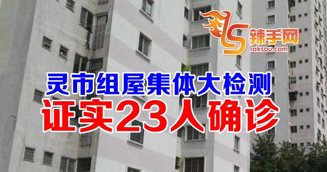 灵市组屋证实23人确诊