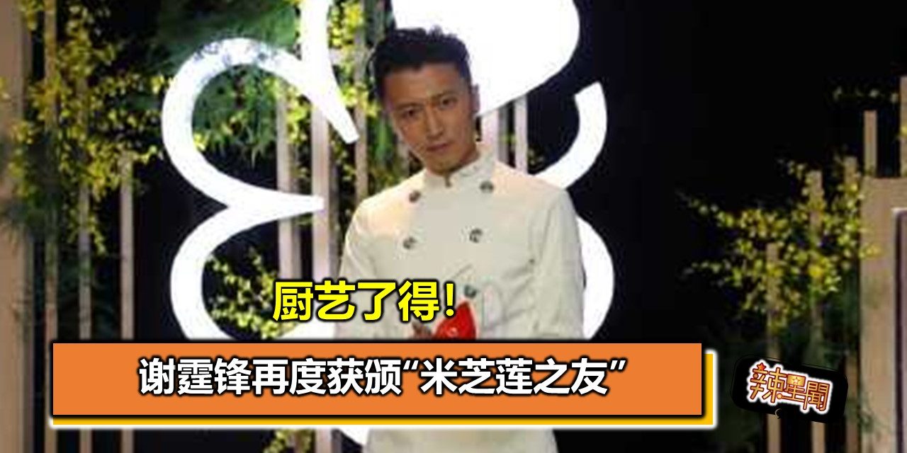 厨艺了得！谢霆锋再度获颁“米芝莲之友”