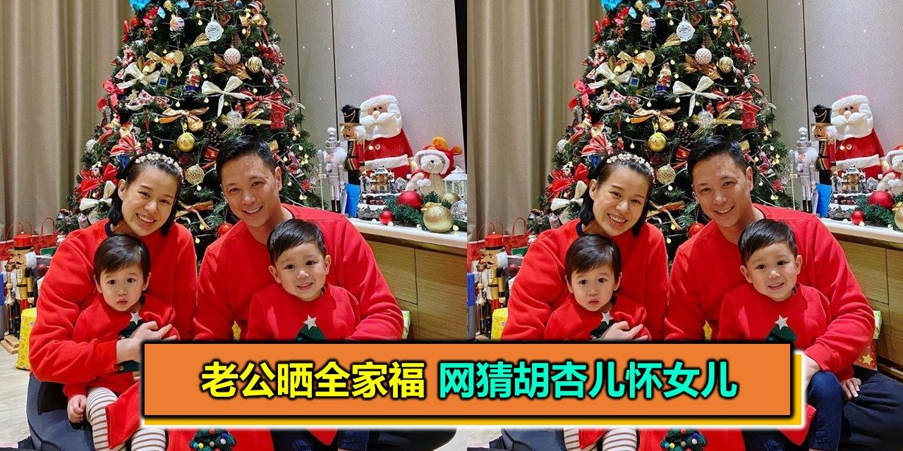 老公晒全家福 网猜胡杏儿怀女儿