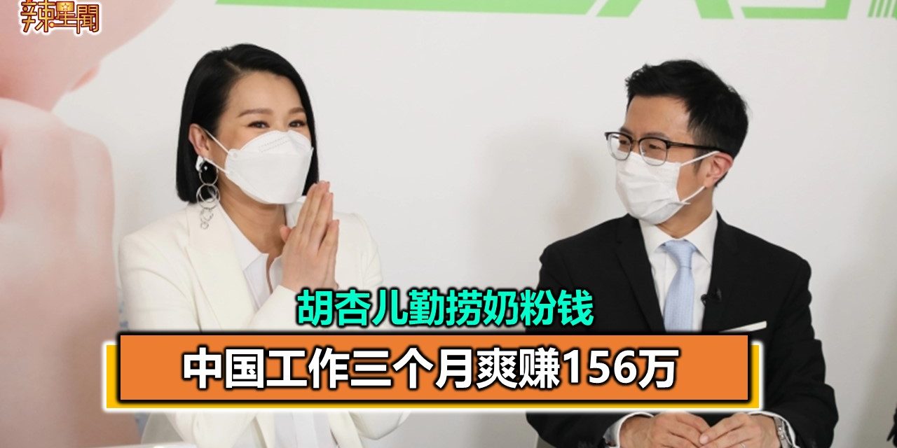 胡杏儿勤捞奶粉钱 中国工作三个月爽赚156万