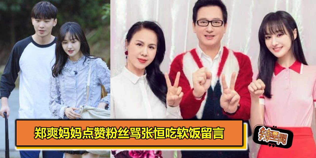 郑爽妈妈点赞粉丝骂张恒吃软饭留言