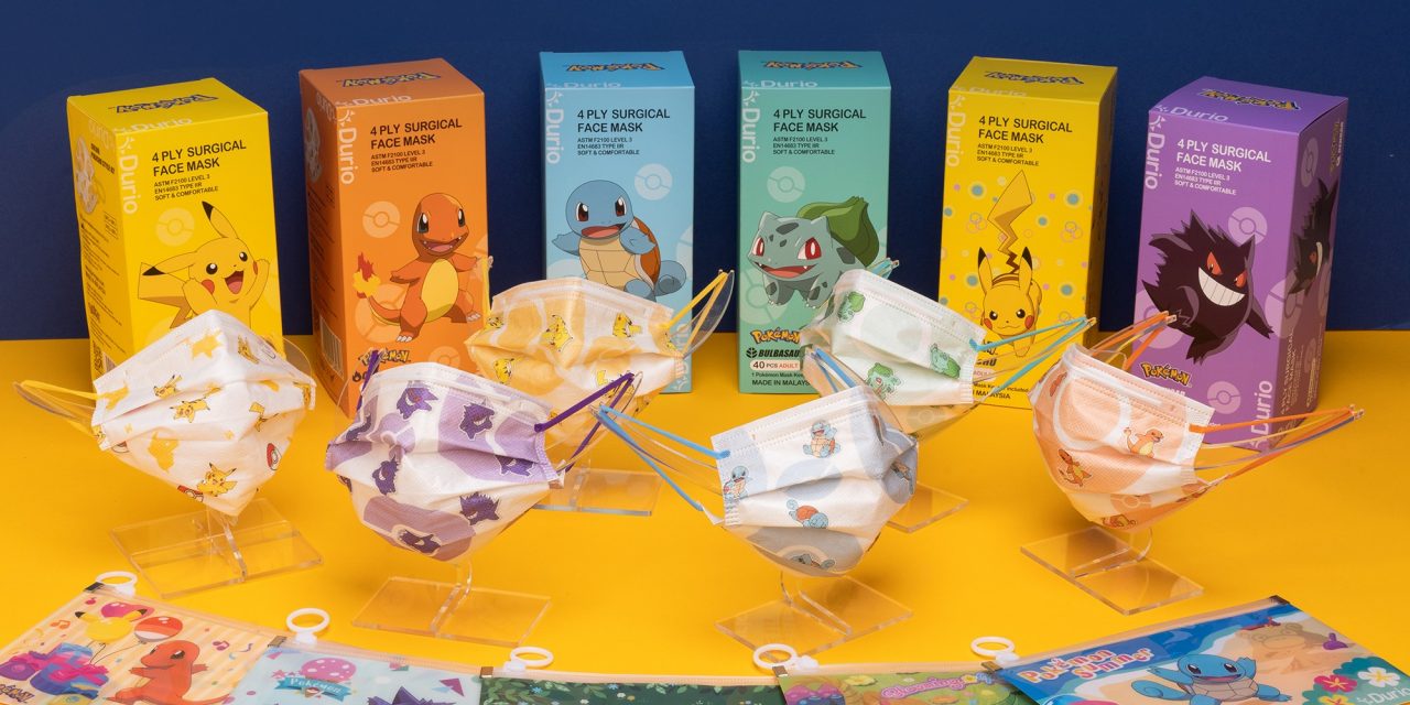 Durio 联名宝可梦口罩在Shopee出售