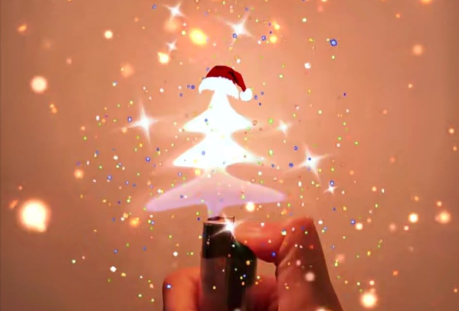 用打火机拍出氛围感十足的圣诞树