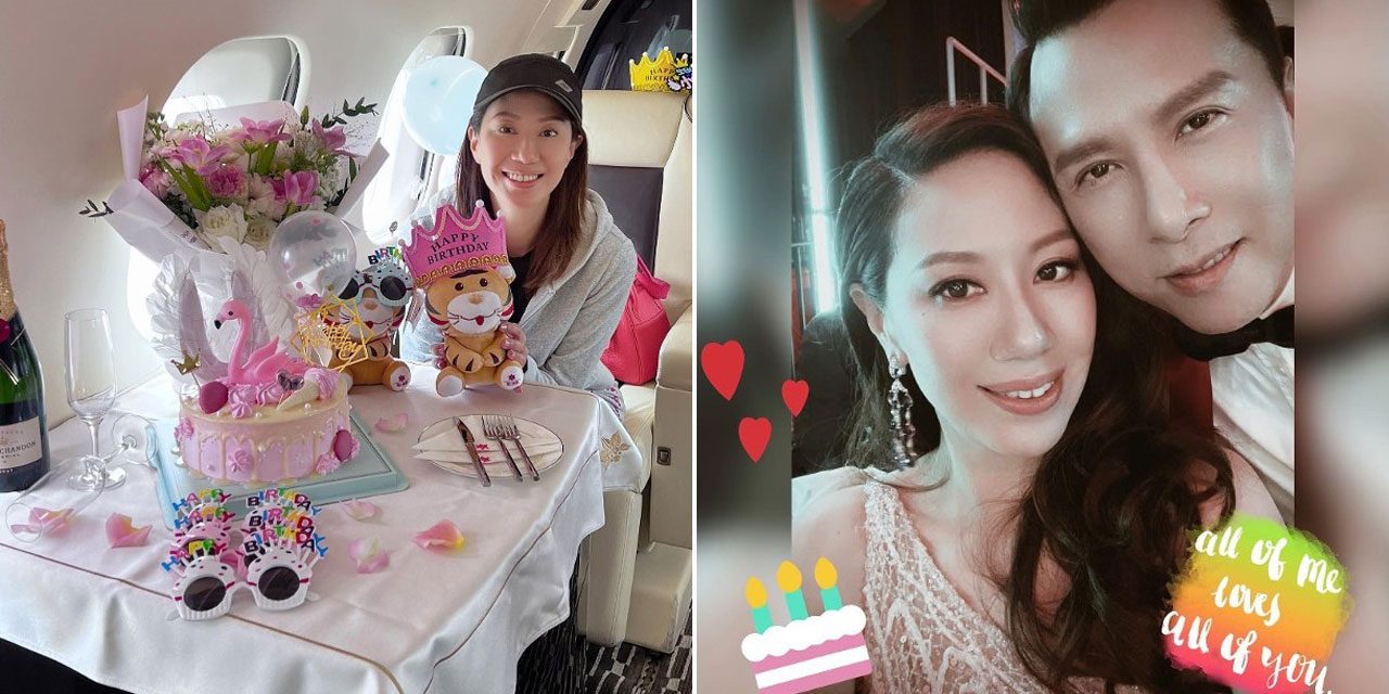 出动私人飞机为太太庆生 甄子丹：爱你一百万年