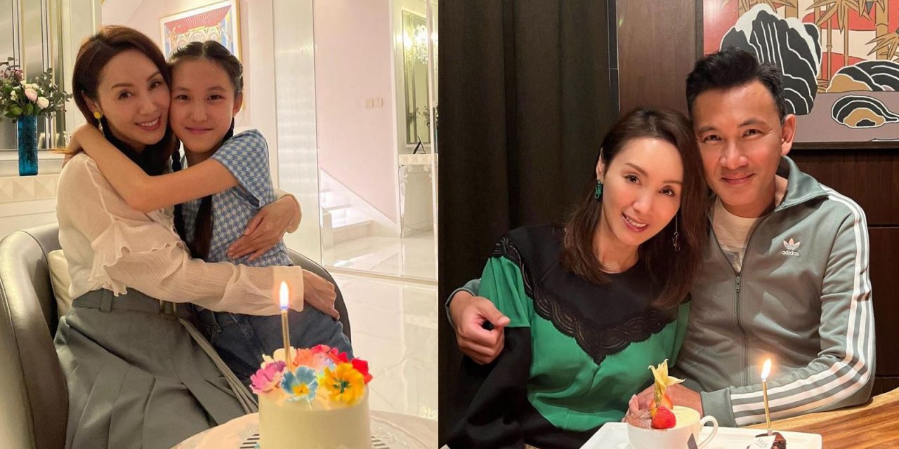 郭可盈庆52岁生日 被老公拥入怀里超撒糖