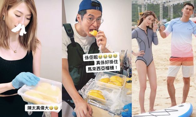 连诗雅大马带榴梿回港送老公