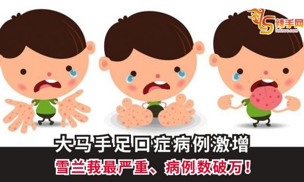 大马手足口症病例激增 雪兰莪最严重、病例数破万