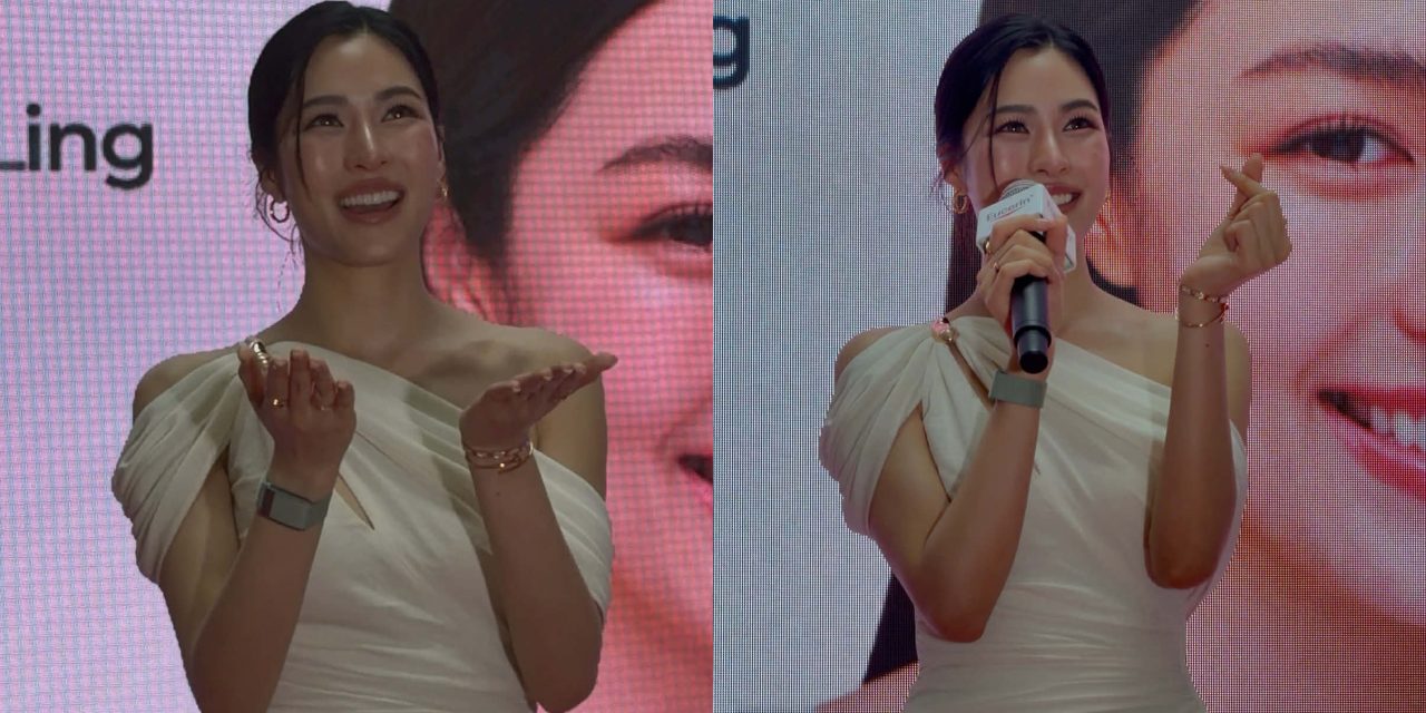 人气爆棚 粉丝逼爆广场！泰国顶流艺人邝玲玲甜告白、送飞吻回馈