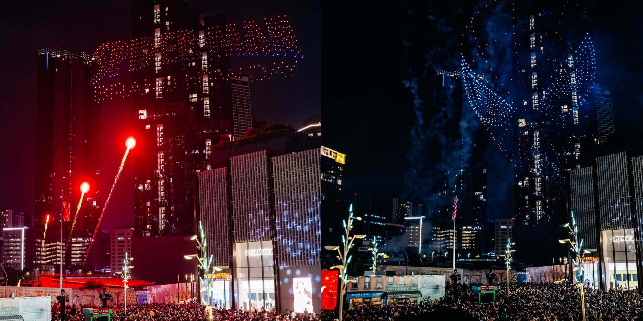 《蜘蛛侠：崭新的一天》无人机烟火秀点亮吉隆坡夜空 600架无人机打造震撼视觉盛宴